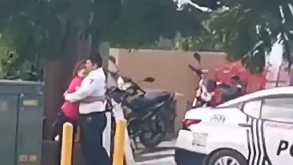 Policía campechano fue captado por ciudadanos