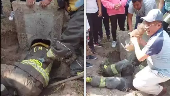 El 'Jefe Vulcano' de los bomberos compartió el video en sus redes sociales El 'Jefe Vulcano' de los bomberos compartió el video en sus redes sociales