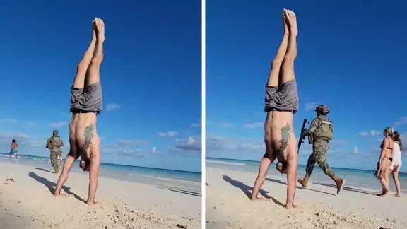 El maestro de yoga nunca perdió la concentración