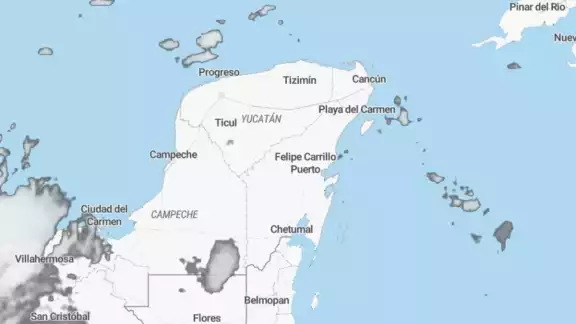 Se esperan lluvias en la península de Yucatán en los próximos días