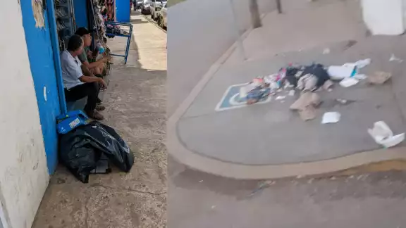 Basurta en la calle de José María Morelos
