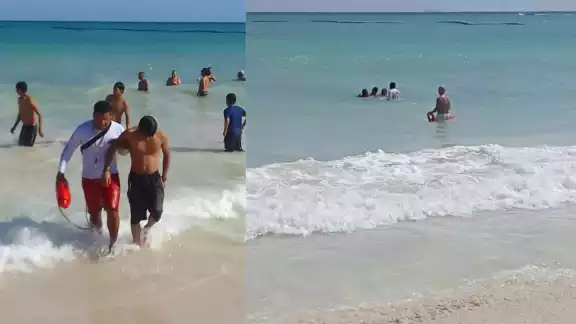 El esfuerzo para intentar llegar a la orilla los agotó