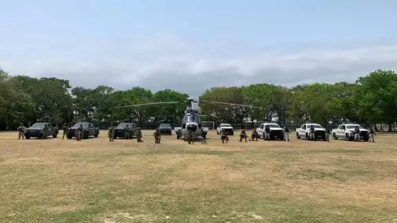 Un helicóptero y diversos vehículos también fueron enviados a Chetumal Un helicóptero y diversos vehículos también fueron enviados a Chetumal