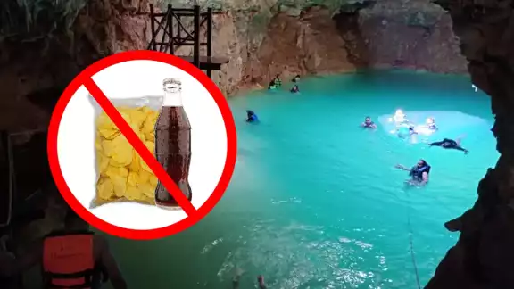 Bebidas y alimentos no se pueden ingresar a cenotes de Yucatán