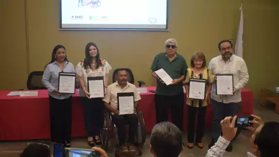 Durante la ceremonia de firma de convenio, el funcionario del INE dijo que el camino de inclusión ha sido gradual y por fortuna progresiva