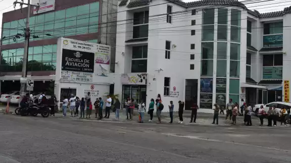 Según el personal, este fin de semana la gente empezó a llegar en masa.