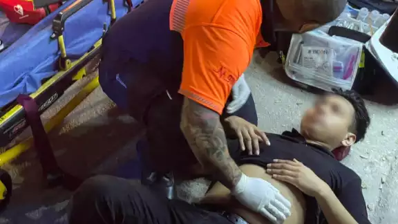 Se refugió en un puesto de tacos; no hubo detenidos.