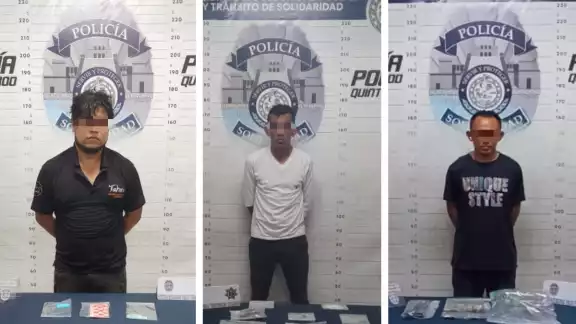 Tres sujetos fueron asegurados en distintos puntos de la ciudad, posiblemente relacionados al narcomenudeo
