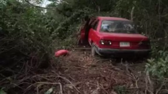 El conductor como pudo salió del vehículo para llamar a los números de emergencia