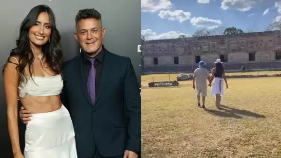 Alejandro Sanz visitó Uxmal junto a su novia Rachel Valdéz