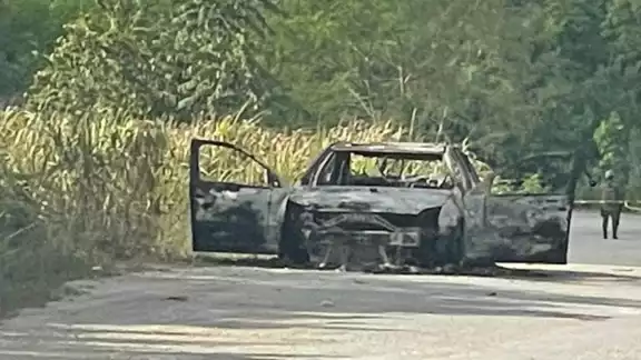 El momento fue acordonado por elementos de la Sedena El momento fue acordonado por elementos de la Sedena