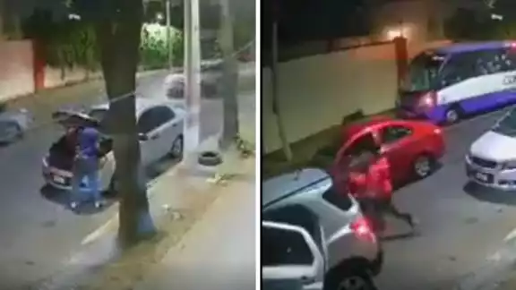 Vecinos de la zona salieron a ver la escena violenta Vecinos de la zona salieron a ver la escena violenta