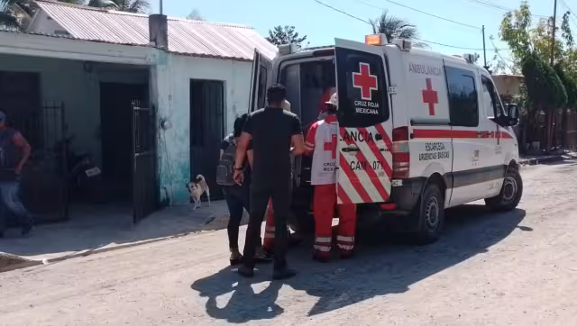 El joven fue trasladado por la Cruz Roja