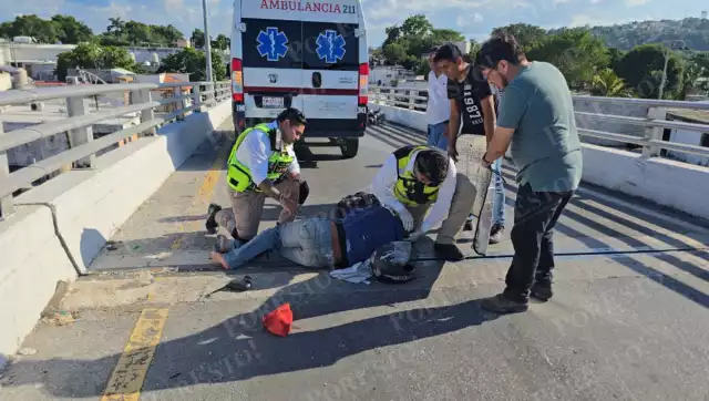 Accidente en avenida Gobernadores deja motociclista con fractura y heridas