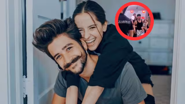 Evaluna y Camilo amenizaron la presentación de Messi. Foto: Especial