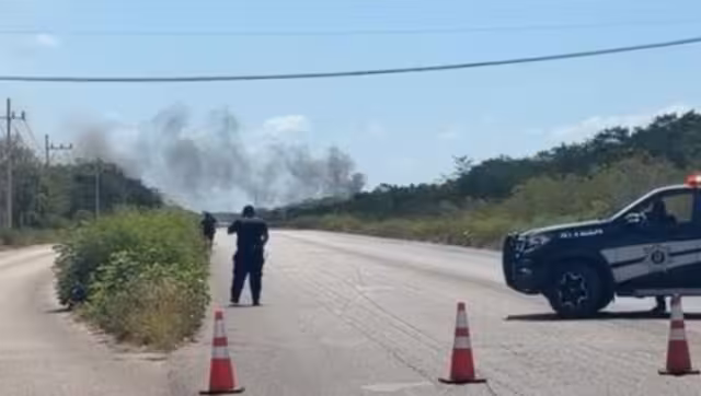 SSP y bomberos acordonan la Mérida–Tetiz ante riesgo por fuga de gas