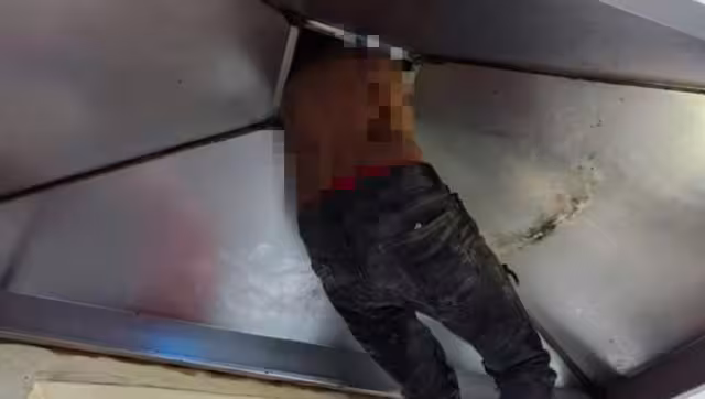 El ladrón quedó suspendido en el aire hasta que los dueños del establecimiento llegaron y marcaron al 911