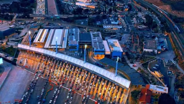 Así luce la garita entre Tijuana y San Diego