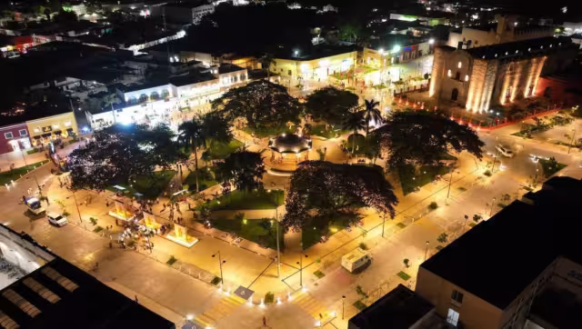 Vista aérea del Centro Histórico de Tizimín