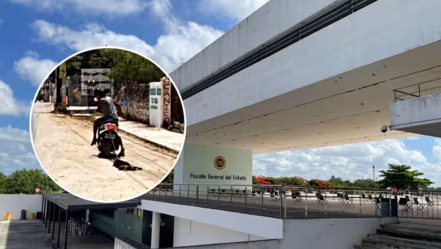 El hombre arrastró al perro por varios metros mientras estaba amarrado de su motocicleta