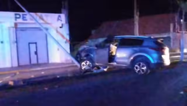 Chofer del vehículo se encontraba al parecer en estado inconsciente