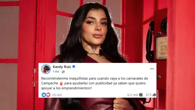 Karely Ruiz confirmó su visita al Carnaval de Ciudad del Carmen 2026, donde estará dos días: 14 y 15 de febrero.
