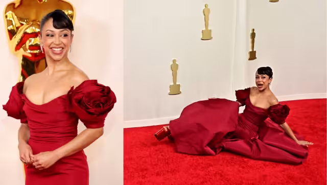 Así fue la caída de Liza Koshy en los Oscars 2024