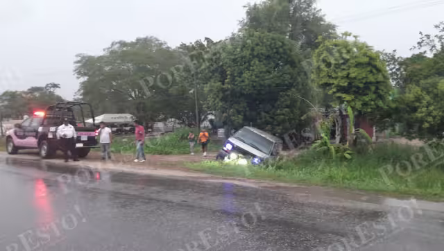 A pesar de que el hombre casi causa terminar volcado resultó ileso