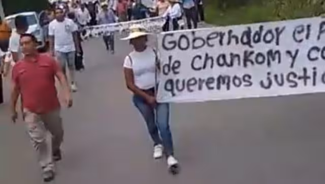 Habitantes de Chankom caminaron hasta la FGE en Valladolid