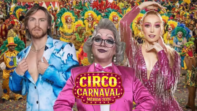 Aldo De Nigris, Doña Chela y Mentiras "El Concierto" estarán en el Viernes de Corso del Carnaval de Mérida 2026