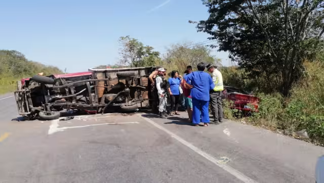 Elementos de la Guardia Nacional abanderaron el percance carretero