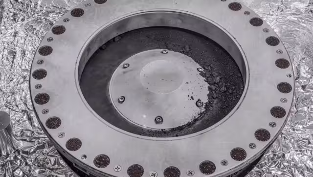 La cápsula con los restos del asteroide. Foto: Especial