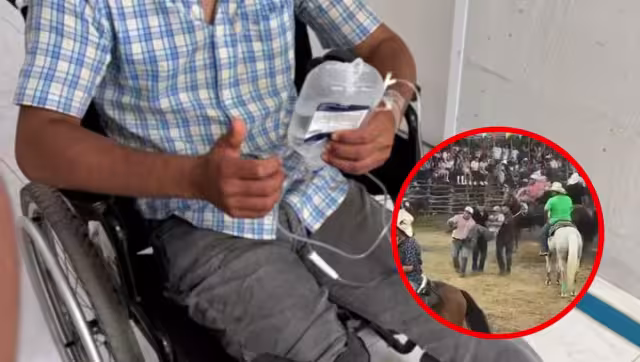 Vaquero termina corneado en corrida de toros en Teya