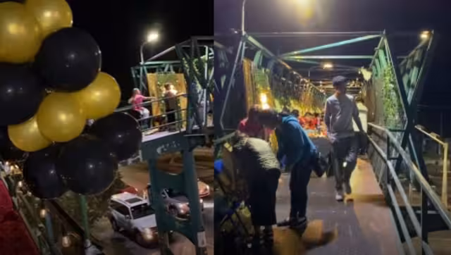 Así se vivió la fiesta en el puente peatonal de Guadalajara