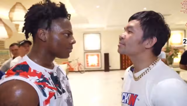 Manny Pacquiao noquea a famoso streamer de un solo golpe.