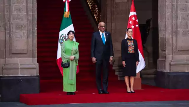 Durante la ceremonia, la presidenta Sheinbaum recibió con honores a su homólogo asiático