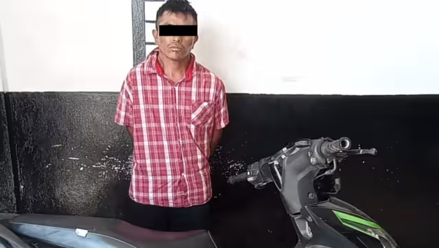 Fue abordado con todo y moto para su traslado al Cuartel Morelos