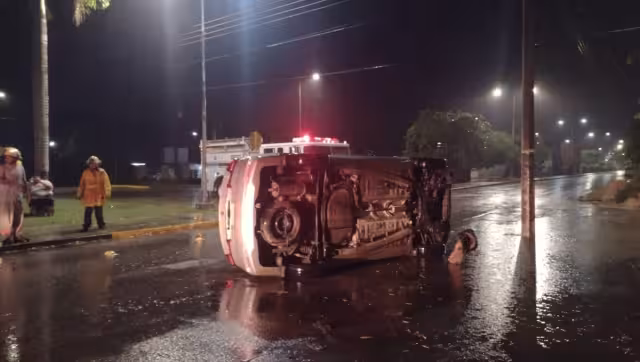 A pesar del aparatoso accidente registrado en Felipe Carrillo Puerto, no hubo personas lesionadas