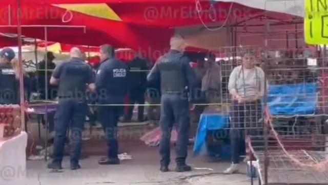 Autoridades acordonaron la zona luego de la ejecución de esta tarde en Coacalco