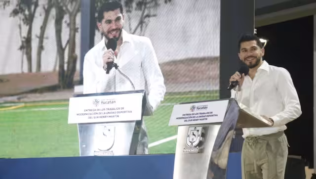 Henry Martín viajó a Mérida para inaugurar la Unidad Deportiva junto a sus seres queridos