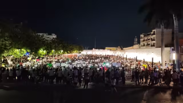 Así luce la manifestación en Campeche