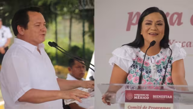 En la ceremonia, Joaquín Díaz Mena estuvo acompañado de Ariadna Montiel, secretaria de Bienestar
