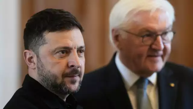 El presidente de Ucrania, Volodimir Zelenski, se reunión en berlín con Frank-Walter Steinmeier, presidente de Alemania