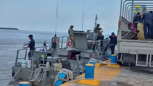 Durante la noche del sábado 17, el barco tiburonero reportó a las dependencias haber localizado la lancha de los citados marineros en alta mar