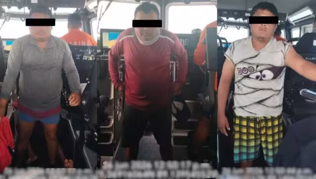 Los tres hombres fueron detenidos por la Conaspeca