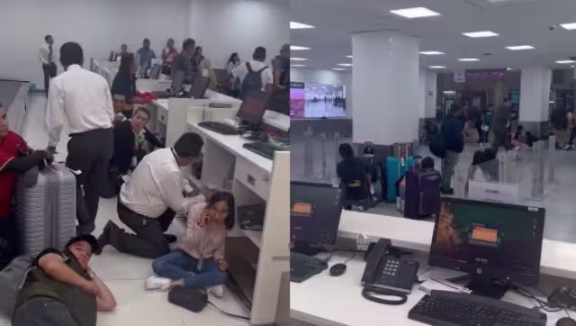 Pasajeros trataron de esconderse para evitar ser alcanzados por alguna bala