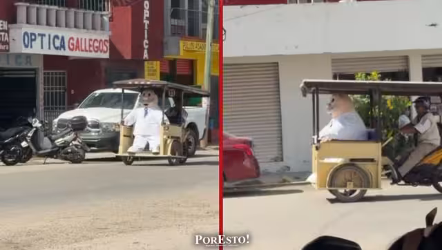 Dr. Simi, modo turista, recorre Escárcega en tricitaxi