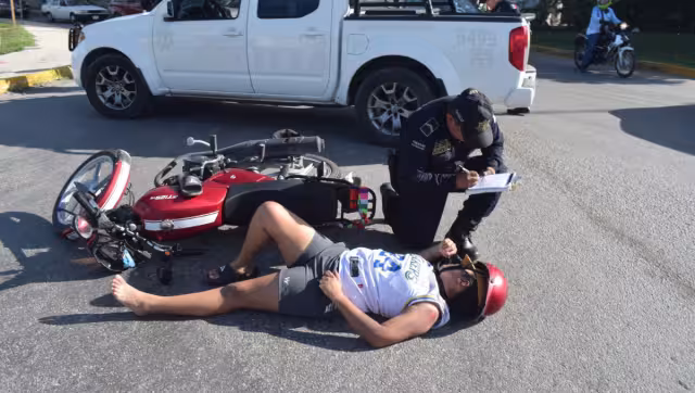 La mujer terminó inconsciente y con heridas en los brazos