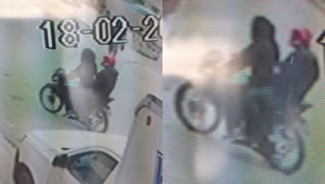 Los hombres escaparon, pero quedaron grabados en video