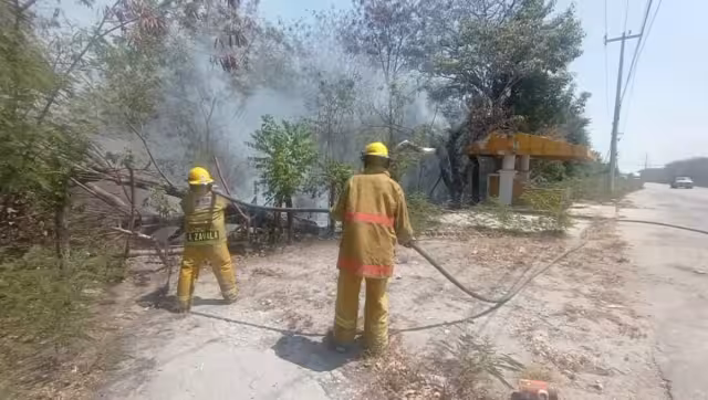Bomberos de Ciudad del Carmen lograron controlar la situación